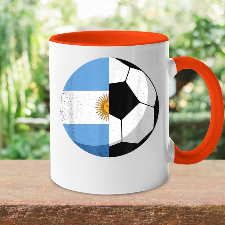 Argentinien Flagge Fußball Kinder Fußball Papa Sport Tasse Zweifarbig