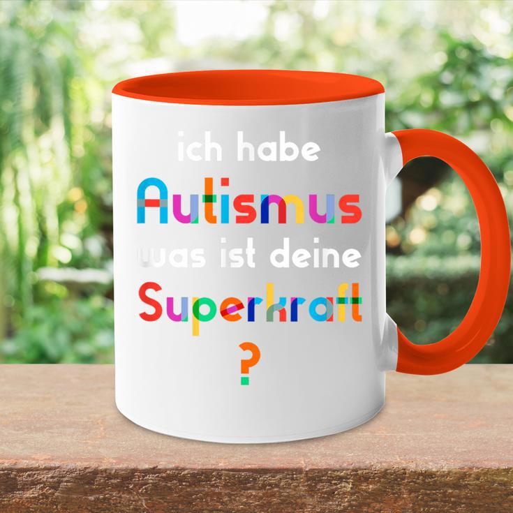 With Autismus Ich Habe Autismus Was Ist Dein Superkraft Tasse Zweifarbig