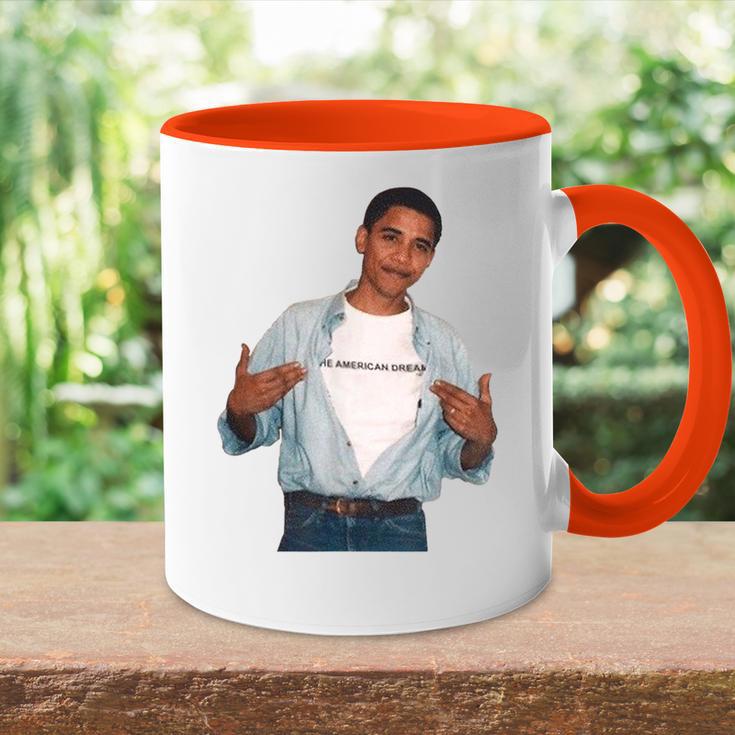 Barack Obama Retro Collegeintage Young Obama Tasse Zweifarbig