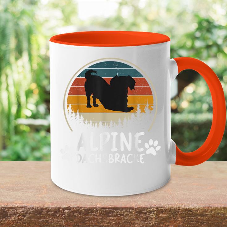 Basset Alpindackel Papa Wieneratertag Tasse Zweifarbig