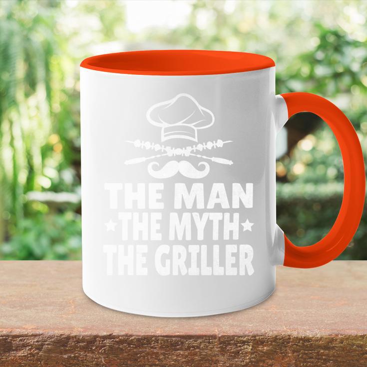 Bbq Der Mann Der Mythos Der Griller Lustiger Papaatertag Tasse Zweifarbig