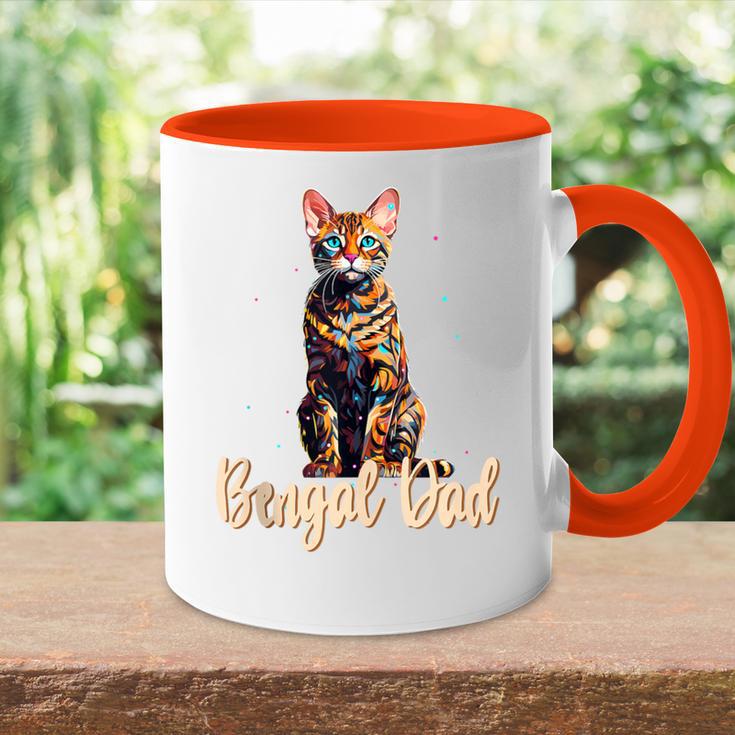 Bengal Katzen-Papa Cat Dad Daddy Father Haustiere Familie Tasse Zweifarbig