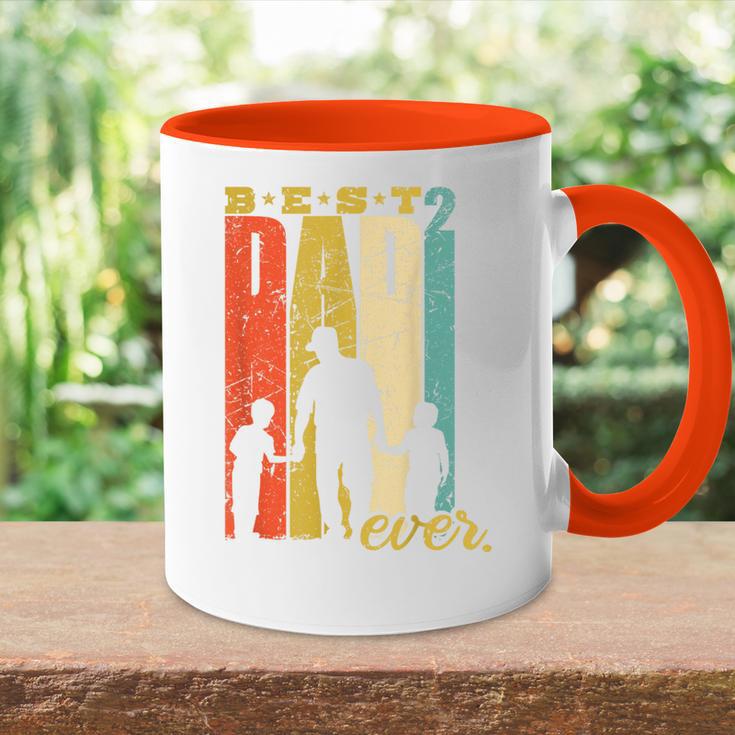 Best Dad Ever Papa 2 Söhne Double Dad Tasse Zweifarbig