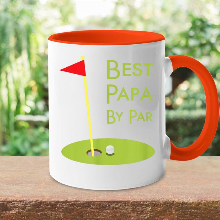 Best Dad By Paratertagsgeschenk Für Papa-Golfer Tasse Zweifarbig