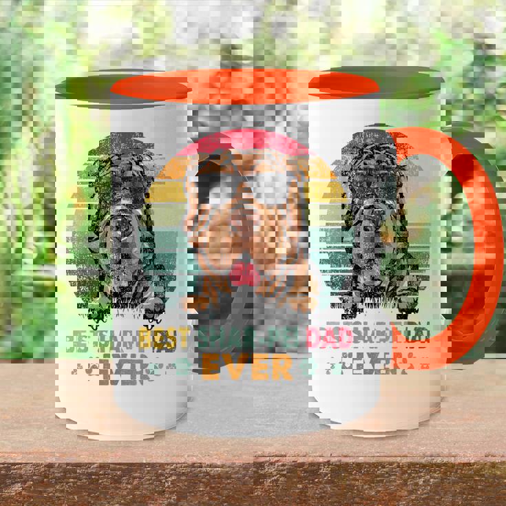 Best Shar-Pei Dad Ever Cadeauintage Pour Amoureux Des Chiens Accent Mug