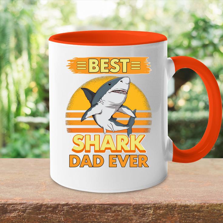 Best Shark Dad Ever Hai Papaatertag Haie Tasse Zweifarbig