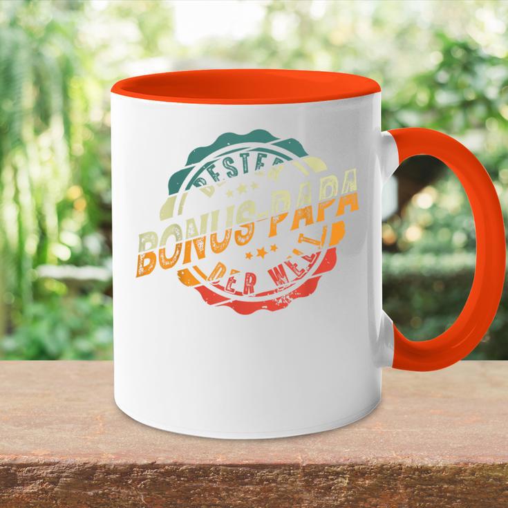 Bester Bonus Papa Der Welt Stepfater Bonuspapa Tasse Zweifarbig