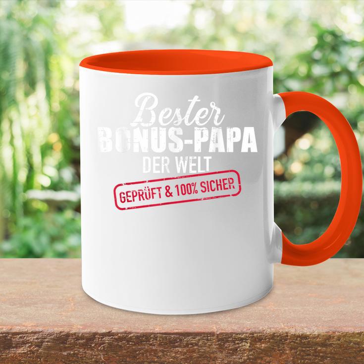 Bester Bonus Papa Der Welt Tasse Zweifarbig