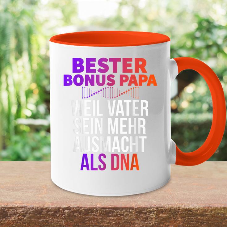 Bester Bonus Papa Weilater Sein Mehr Ausmacht Dna Tasse Zweifarbig