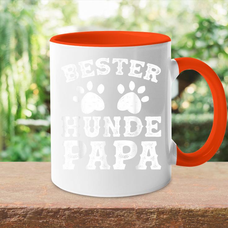 Bester Hunde Papa Lustigateratertag Geschenk Herren Tasse Zweifarbig