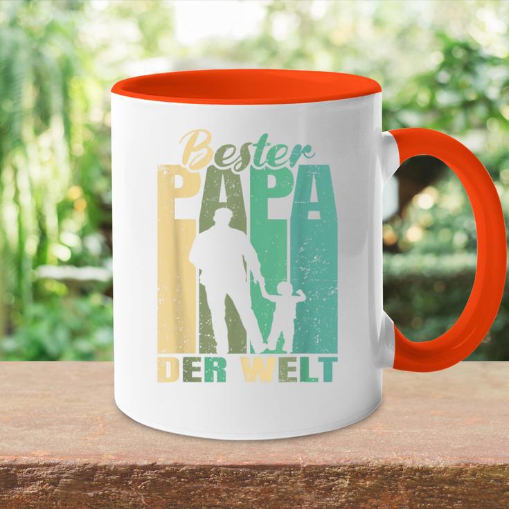 Bester Papa Der Welt 1 Child Husband Papa Tasse Zweifarbig