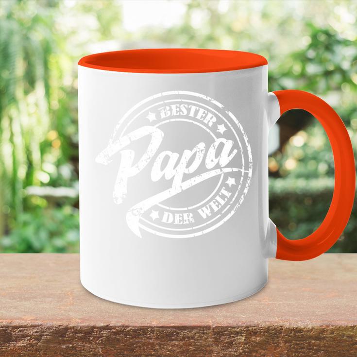 Bester Papa Der Welt Father's Dayintage Tasse Zweifarbig