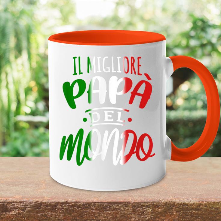 Bester Papa Der Welt Italian Italian Slogan Tasse Zweifarbig