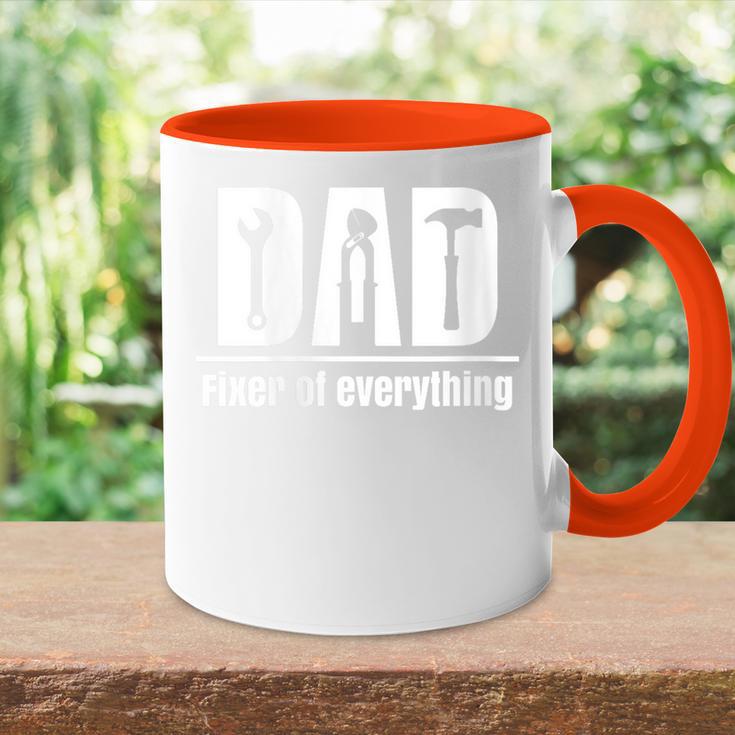 Bester Papa Reparieren Werkzeuge Reparaturenatertag Dad Mit-Ausschnitt Tasse Zweifarbig