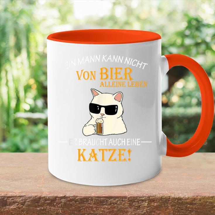 Bier Und Coole Katzen Lustiger Spruch Katzenbesitzer Papa Tasse Zweifarbig