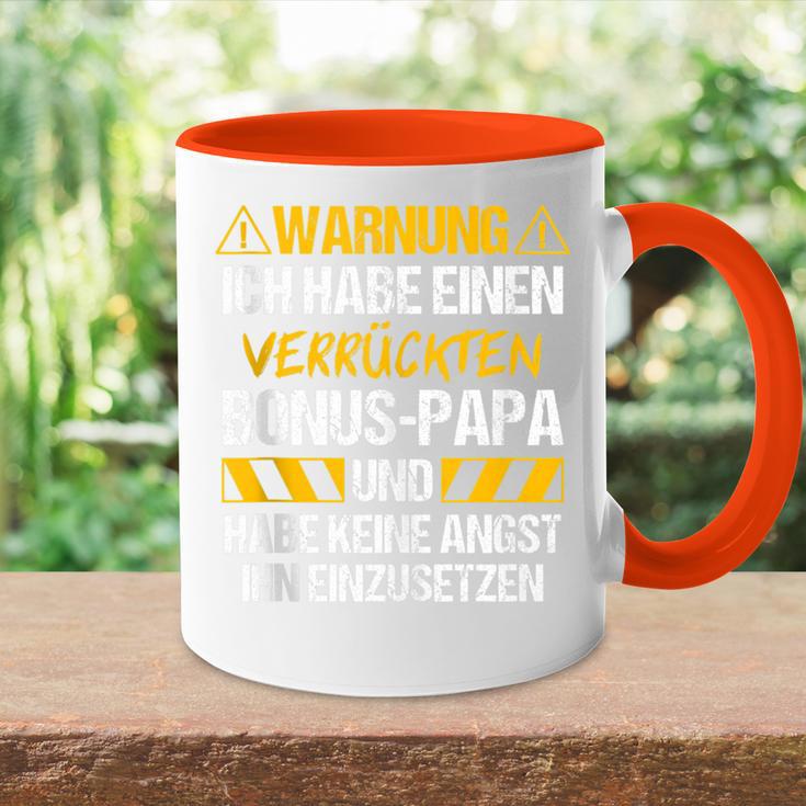 Bonus Papa Bonusater Stiefpapa Tochter Spruch Geschenk Tasse Zweifarbig