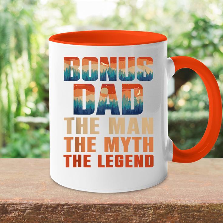 Bonus Papa Der Mann Der Mythos Die Legende Männer Sonnenuntergang Stepdad Tasse Zweifarbig