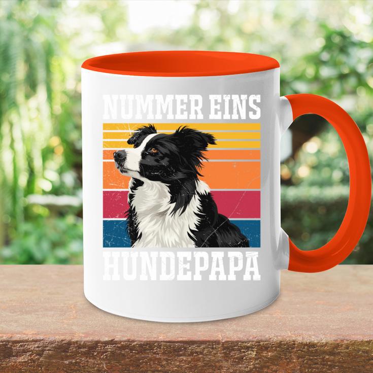 Border Collie Nummer Eins Border Collie Papaintage Tasse Zweifarbig