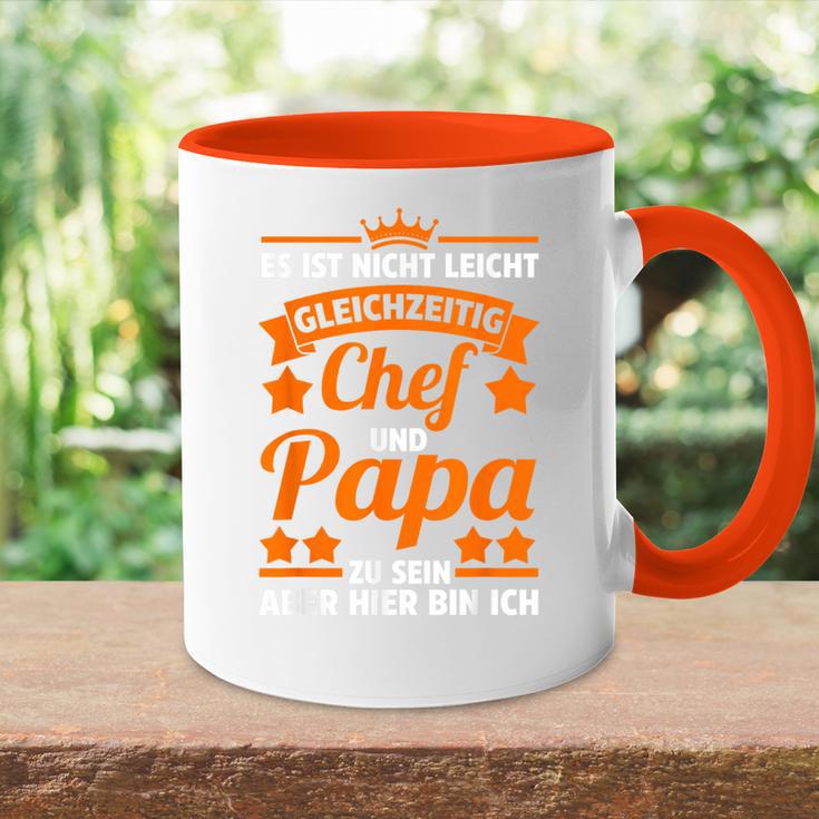 Chefateratertag Papa Tasse Zweifarbig