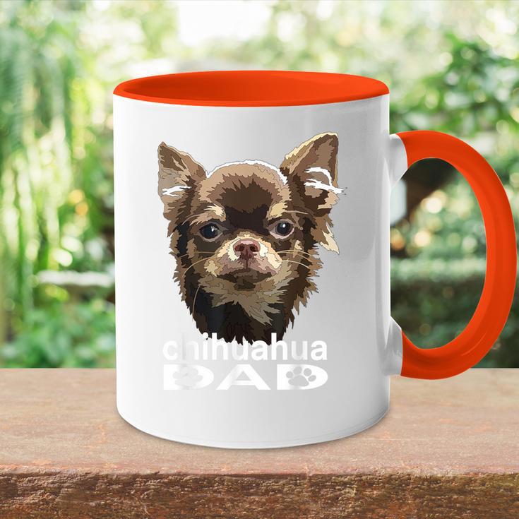 Chihuahua Langhaariger Papa Lustigerater Hund Chiwawa Papa Tasse Zweifarbig