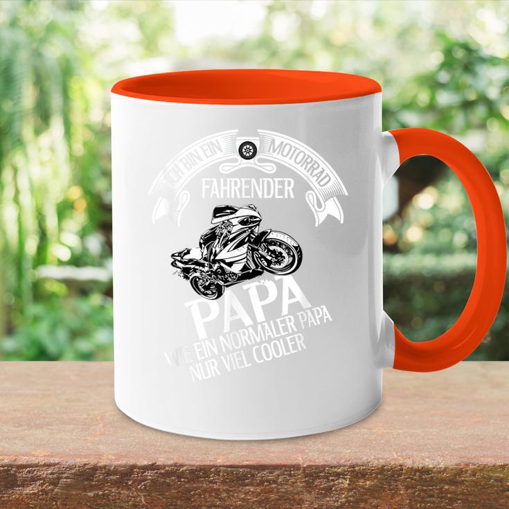 Chopper Motocross Ich Bin Ein Motorrad Fahrender Papa Tasse Zweifarbig