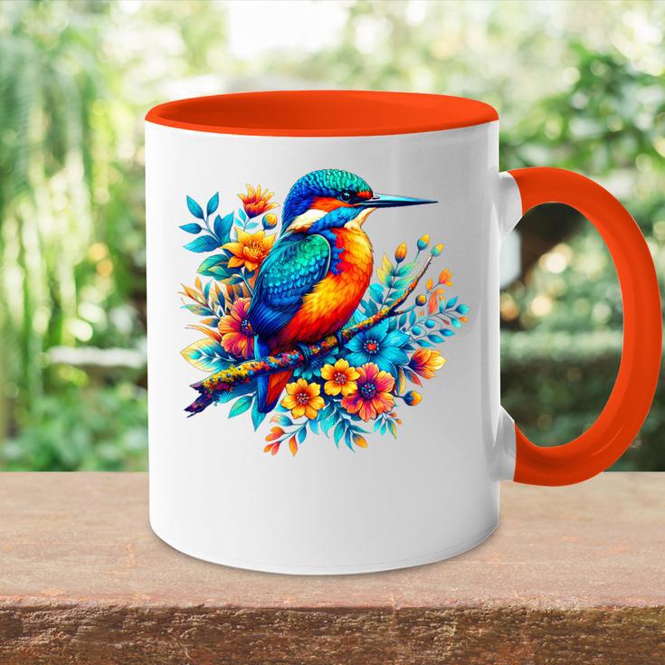 Coole Eisvogel Geist Tier Illustration Tie Dye Kunst Tasse Zweifarbig