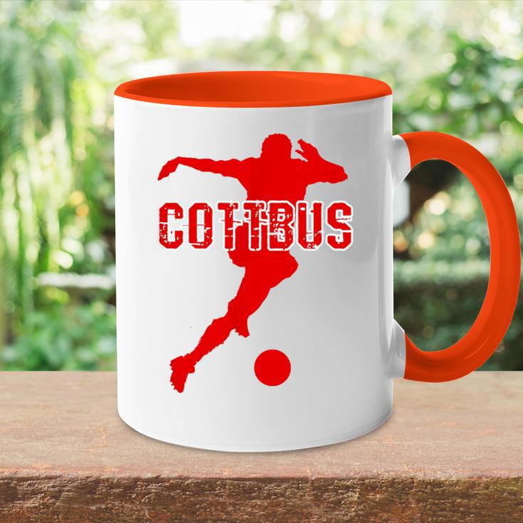 Cottbus Kickenerein Fussball Fan Heimat Brandenburg Rot Tasse Zweifarbig