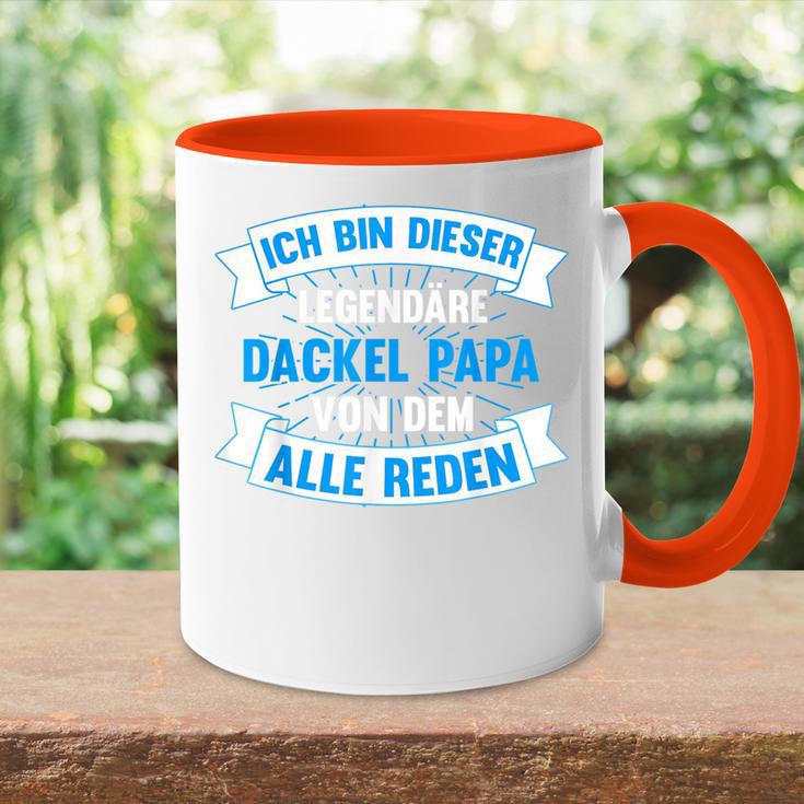 Dachshund Dad Dachshund Papa Teckel Tasse Zweifarbig