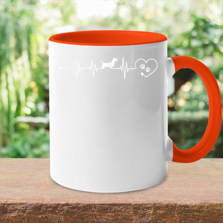 Dachshund Heartbeat S Tasse Zweifarbig