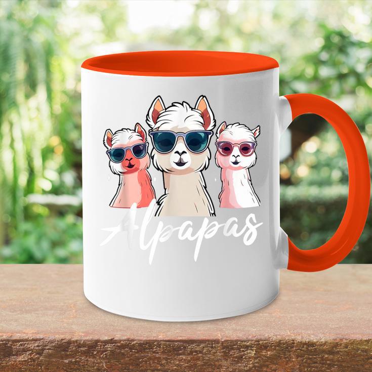 Dad Alpaka Lama Fan Liebhaber Papaatertag Geschenk Alpapa Tasse Zweifarbig