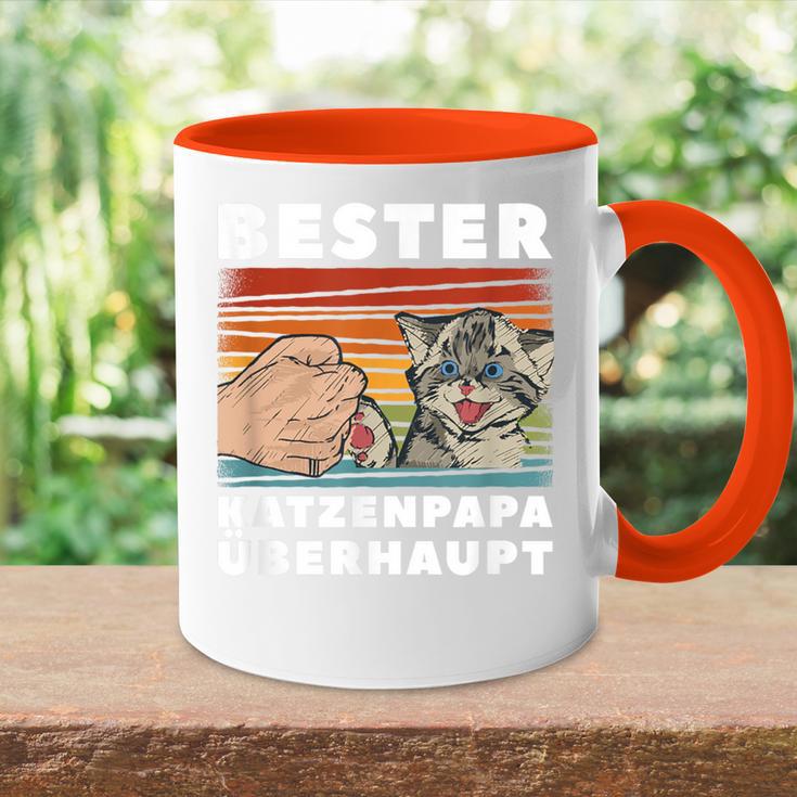 Dad Father's Day Bester Katzenpapa Tasse Zweifarbig