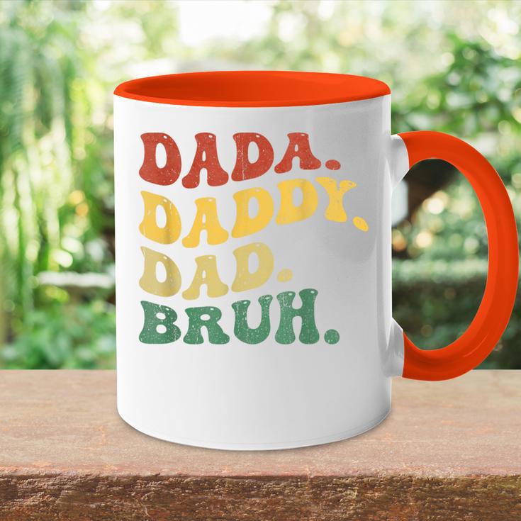 Dada Daddy Dad Bruhatertag Junge Papa Ehemannaterschaft Tasse Zweifarbig