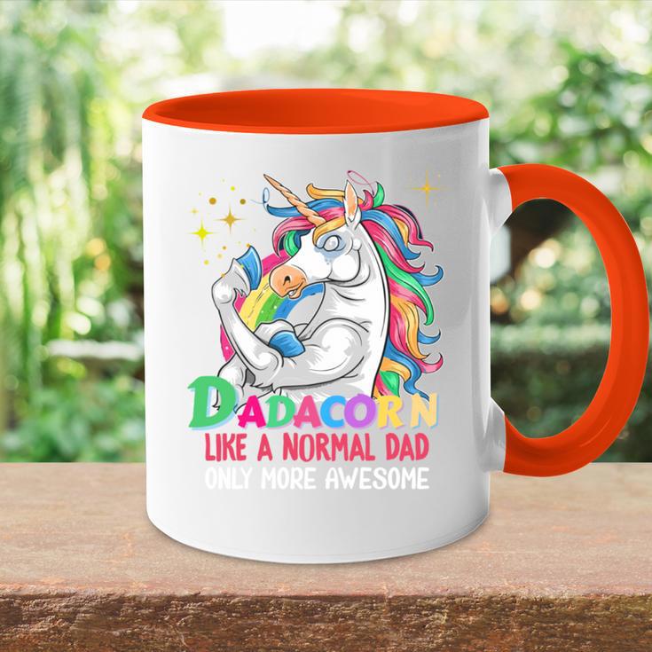 Dadacorn Muscle Unicorn Familienmatching Für Papa-Liebhaber Tasse Zweifarbig