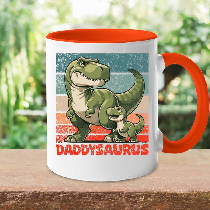 Daddysaurusatertag Bester Daddy T-Rex Papa Tasse Zweifarbig