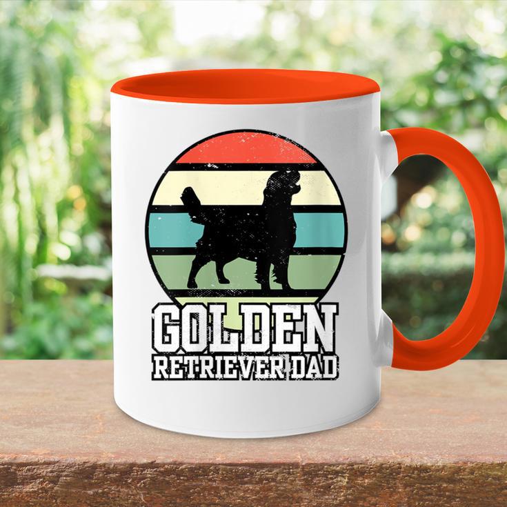 Damen Golden Retriever Papa I Retro Retriever Mit-Ausschnitt Tasse Zweifarbig