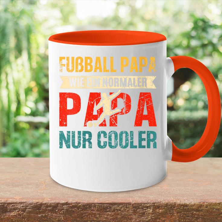 Damen Lustiges Fußball Papa Perfekte Für Fußballliebhaberatertag Mit-Ausschnitt Tasse Zweifarbig