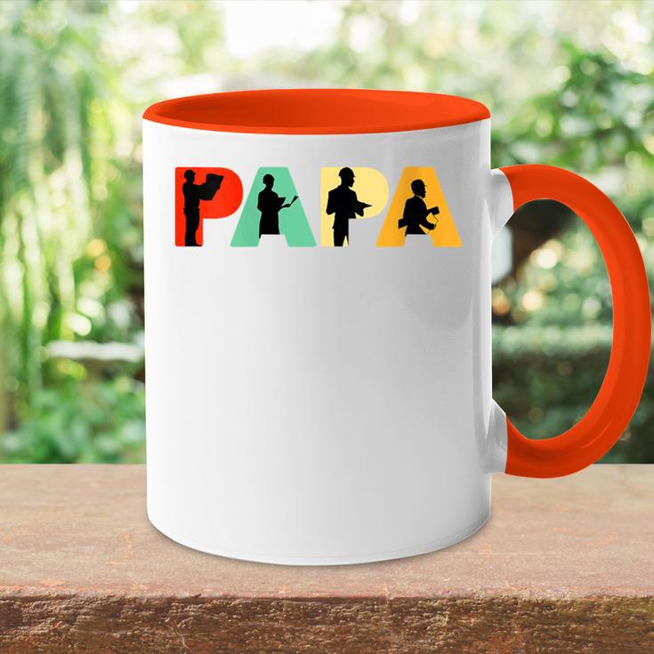 Damen Lustigesatertagsgeschenk Lustiger Architektenvater Papa Architekt Mit-Ausschnitt Tasse Zweifarbig