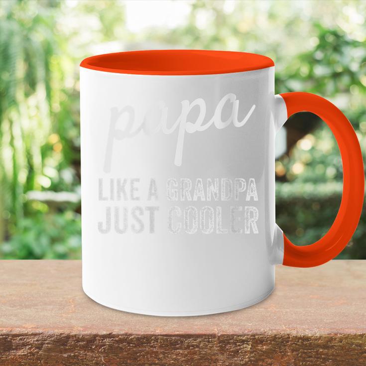 Damen Papa Wie Ein Opa Nur Cooler Mit-Ausschnitt Tasse Zweifarbig