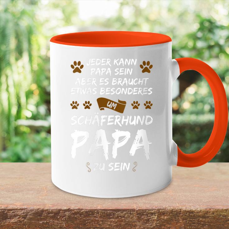 Damen Schäferhund Papa Zu Sein Schäferhund Papa Mit-Ausschnitt Tasse Zweifarbig