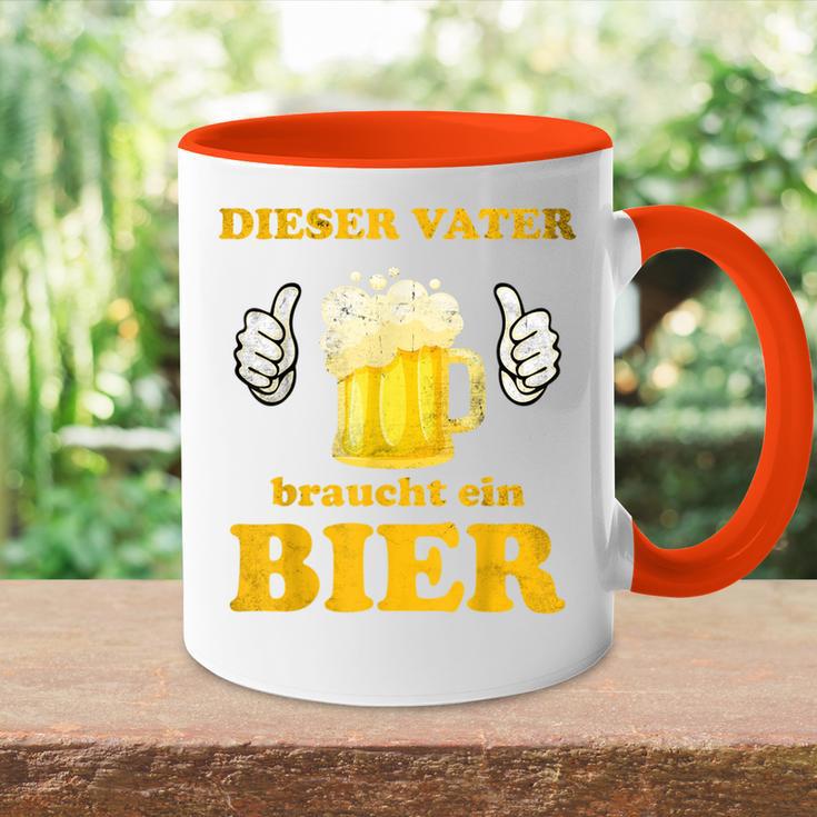 Dasater Braucht Ein Bier Papa Himmelfahrtatertag Tasse Zweifarbig