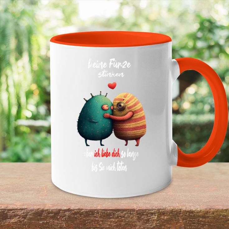 Deine Fürzstinken Aber Ich Liebe Dich So Lange Anniversary Tasse Zweifarbig