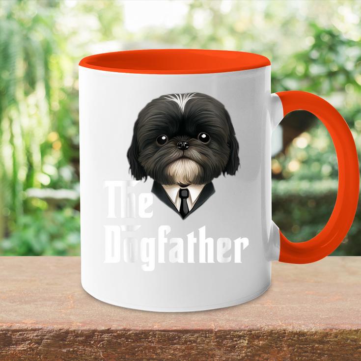 The Dogfather Shih Tzu Dad Shih Tzu Papa Lustiger Hundebesitzer Tasse Zweifarbig