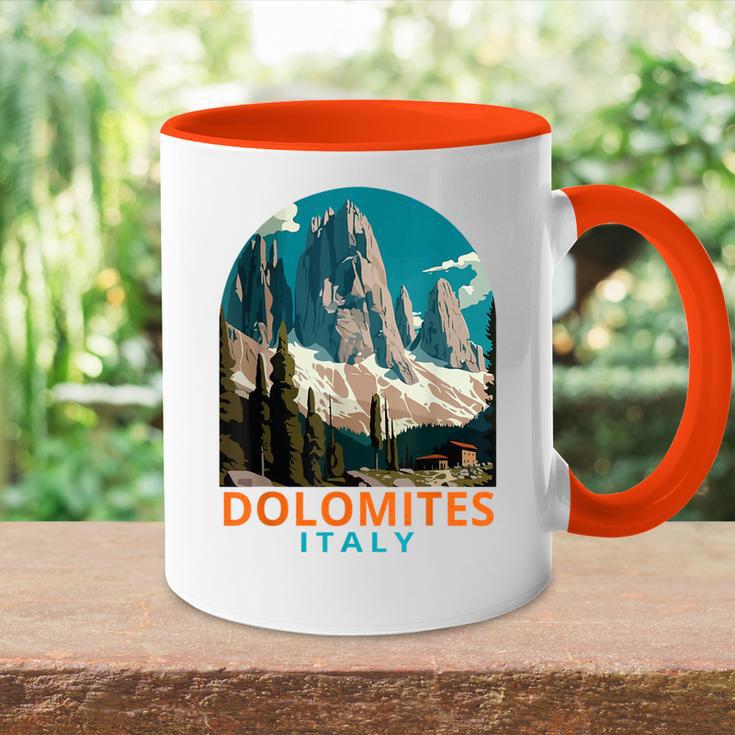 Dolomites Travel Exploration Souvenir Dolomites Italy Tasse Zweifarbig