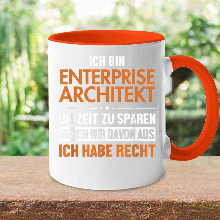 Enterprise Architekt Hat Immer Recht Enterprise Architect Tasse Zweifarbig