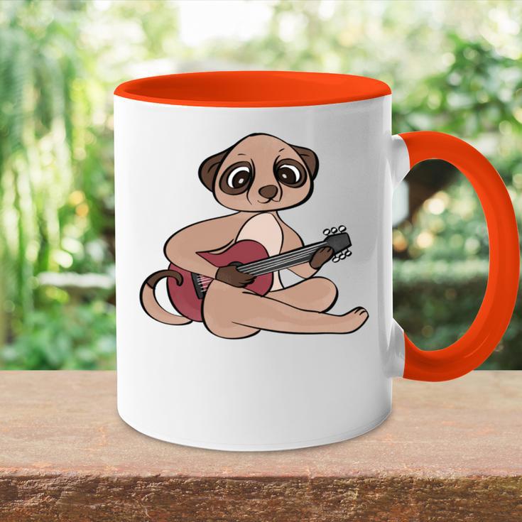 Erdmännchen Gitarrist Hobby-Musiker Tasse Zweifarbig