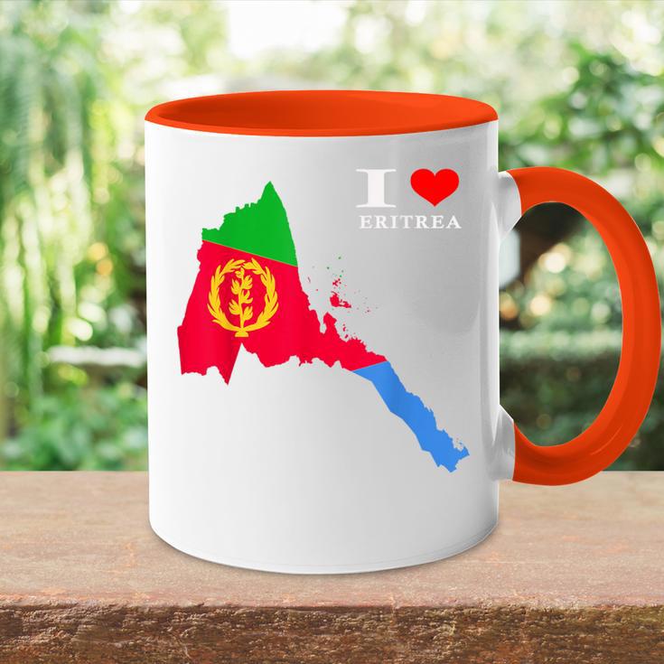 Eritrean Map Flag Tasse Zweifarbig