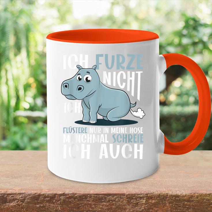 With Fart Hippo Ich Furze Nicht Ich Fuüstere Nur Tasse Zweifarbig