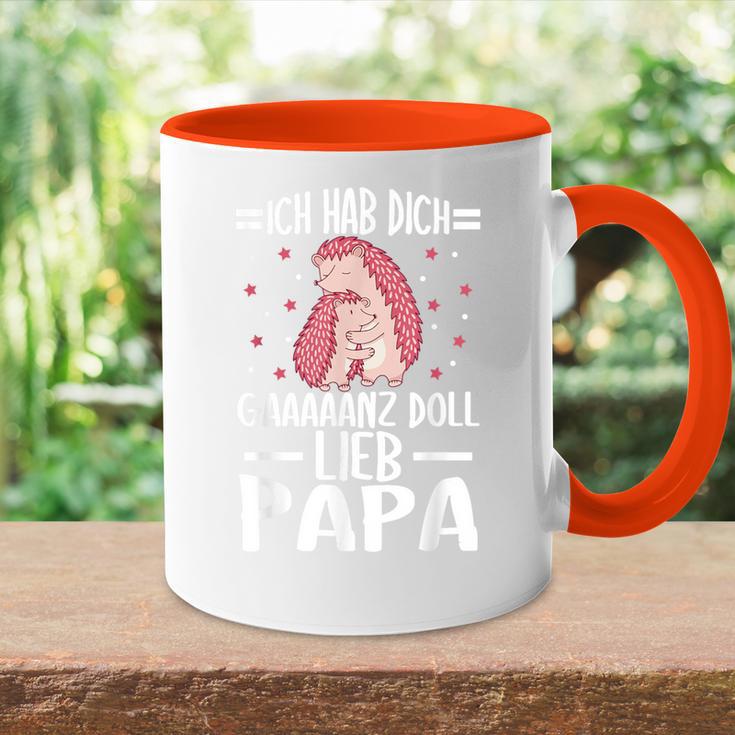 Father Father's Day Children's Ich Hab Dich Ganz Doll Ich S Tasse Zweifarbig