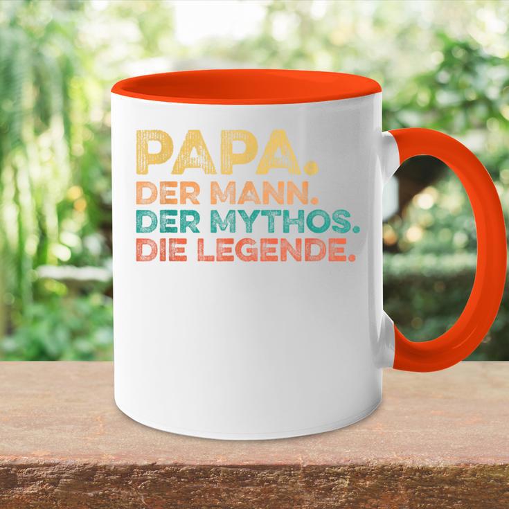 Father's Day Birthday Papa Der Mann Der Mythos Die Legend Tasse Zweifarbig