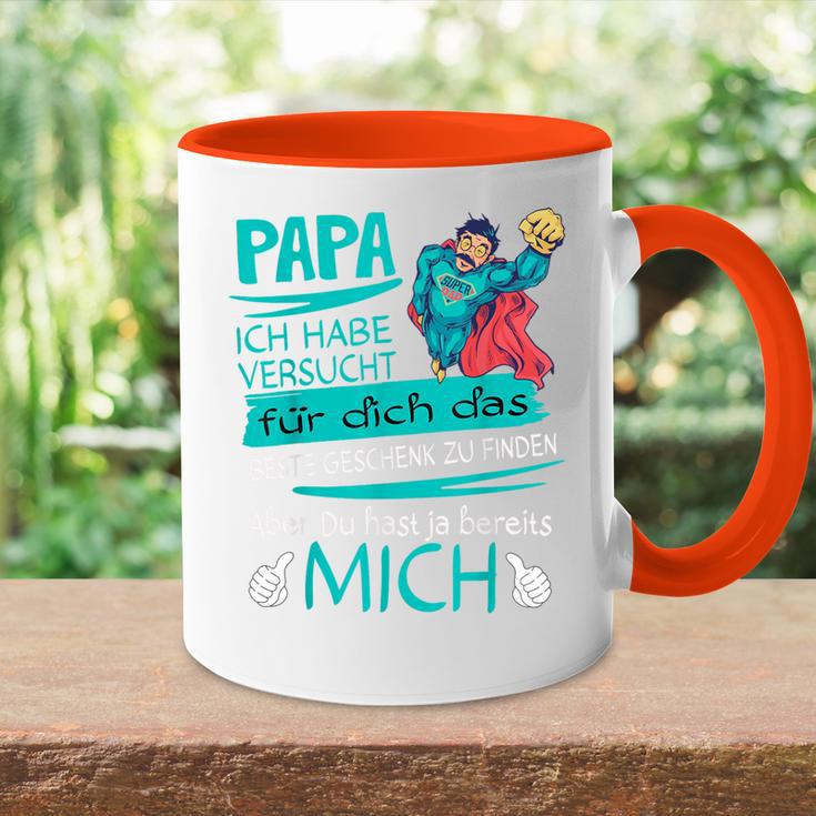 Father's Day Papa Superheroersucht Das Beste Geschenk Father S Tasse Zweifarbig